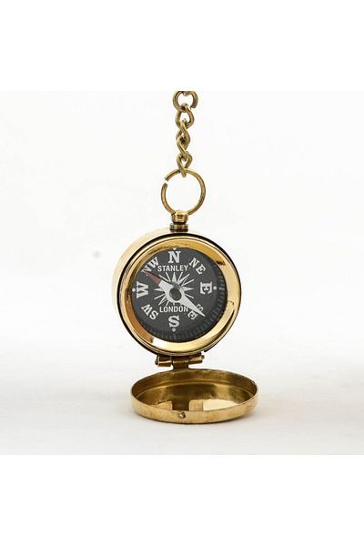 leyla sanat sanata yeni bir bakış açısı Brass Compass Keychain Model 3 24242433597