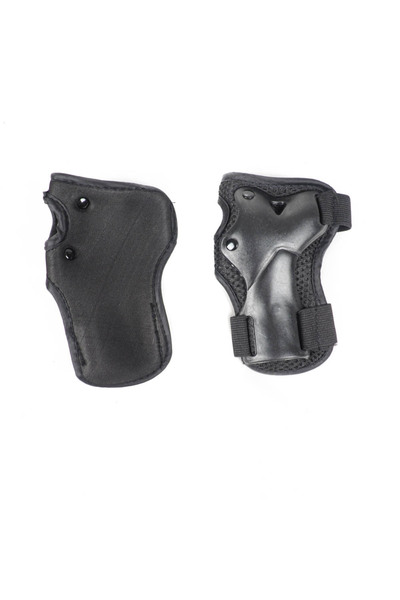 ACTION ONE Children's protection set, knee pads, elbow pads and wrist guards, size M, black