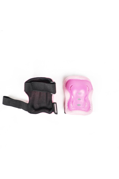 ACTION ONE Children's protection set, knee pads, elbow pads and wrist guards, size S, pink