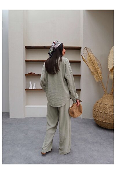 ESRAHELVACI Pocketed Shirt Trousers Set