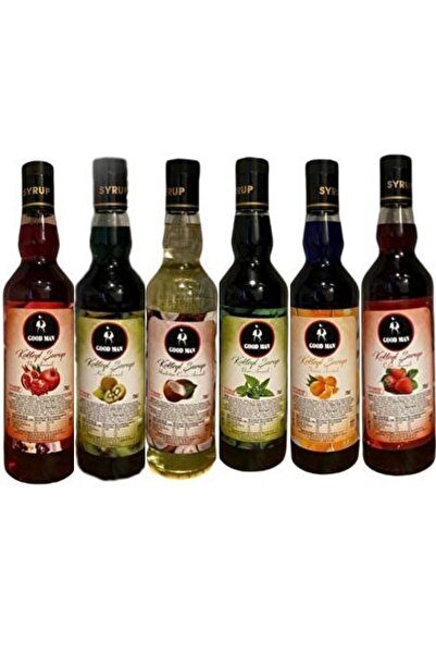 GOOD MAN Limited Edition Kokteyl Şurubu (sosu) Seti 6x70cl Cam Şişe