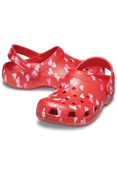Crocs Класичні дитячі капці VDay Clog T CR209755-6ZR Червоні-22-23