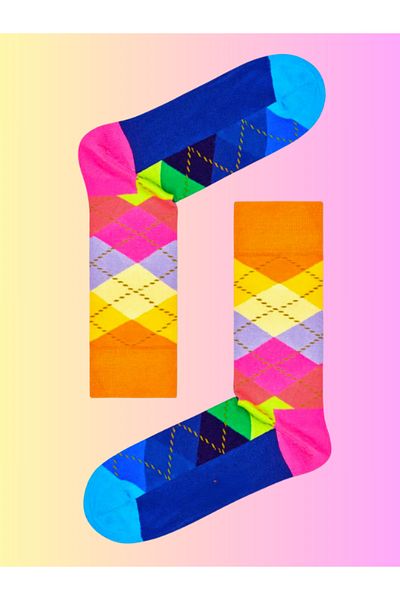 Shuttle Park Ειδική σειρά Happy Patterned Colorful Socks Fun Άνετο σχέδιο Κάλτσες χωρίς ραφή