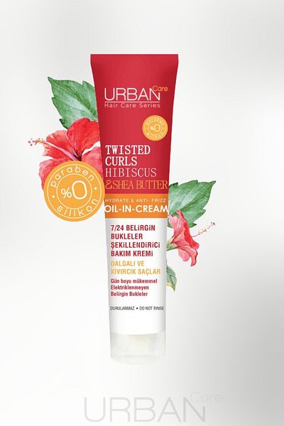 Urban Care Hibiscus & Shea Butter Leave-In Care Conditioner for Curly and Wavy Hair 175ml (1 Pc)