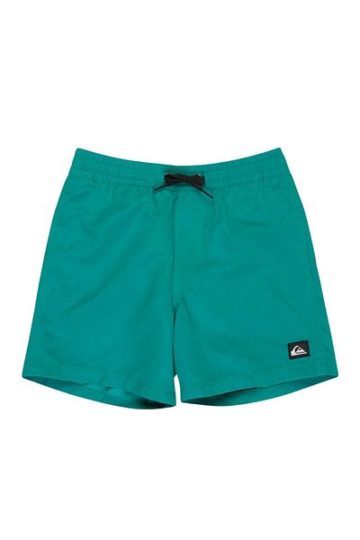 Quiksilver شورت كرة طائرة صلب للاستخدام اليومي Yth 14 للأولاد باللون الأخضر للأولاد