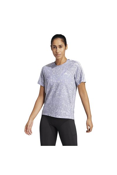 adidas Otr E Aop Γυναικείο γκρι μπλουζάκι για τρέξιμο Γυναικείο μπλουζάκι για τρέξιμο Jd7758