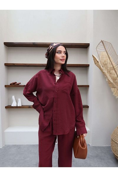 ESRAHELVACI Pocketed Shirt Trousers Set