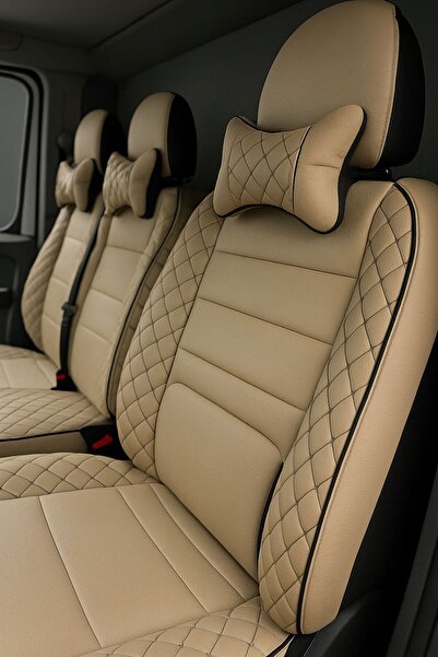 KARTALOTOO Araba Kılıfı 2+1 Ford Transit (2014,2025) Yeni Kasa Araçlar İçin Uygundur