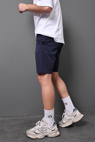 Slatra Ανδρικό σορτς Navy Blue Slim Gabardine Regular Fit