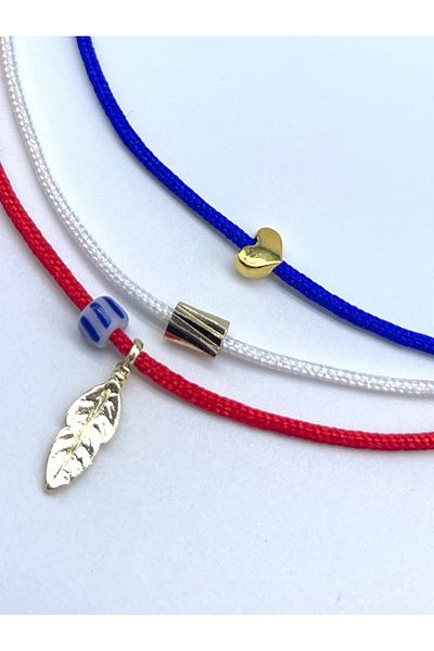 Concept HuBuTU 3 Pieces Luck Love Themed Rope Anklet Set