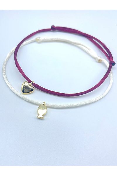 Concept HuBuTU 2 Pieces Minimal Silk Satin Flush Rope Anklet Set