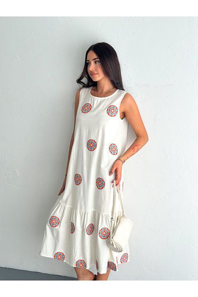 Fanori Woman ROCHIE ȚESĂ CASUAL BRODATĂ