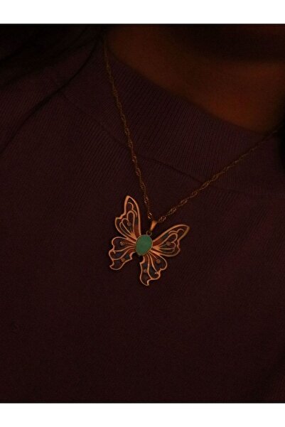 Reorah Collection Fairytopia Elina Karanlıkta Parlayan Kelebek Kolye-altın Kaplama