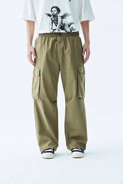 VAMOSCLO Oversize Cargo Pants - Stone Khaki