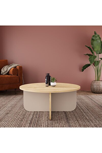 Bimossa Beca O4130 Orta Sehpa 80 cm Safir Üst - Kumtaşı