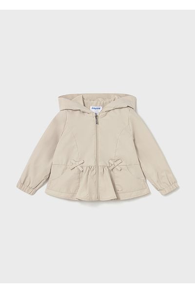 MAYORAL 1465 Baby Girl Mink Hooded Raincoat