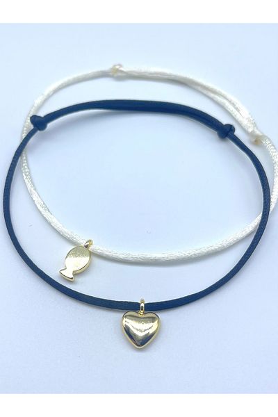 Concept HuBuTU 2 Pieces Minimal Silk Satin Flush Rope Anklet Set