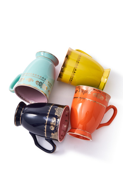 Pols Potten Grandpa Porcelain Mugs (4LÜ SET)