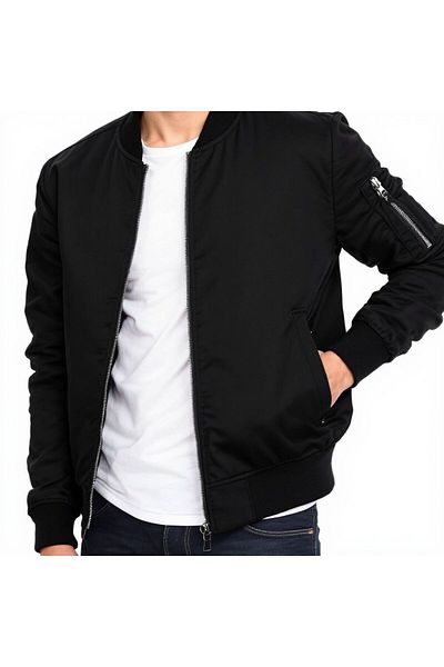 YONEZ MODA Unisex Oversize Διπλή Τσέπη Bomber Jacket College Jacket