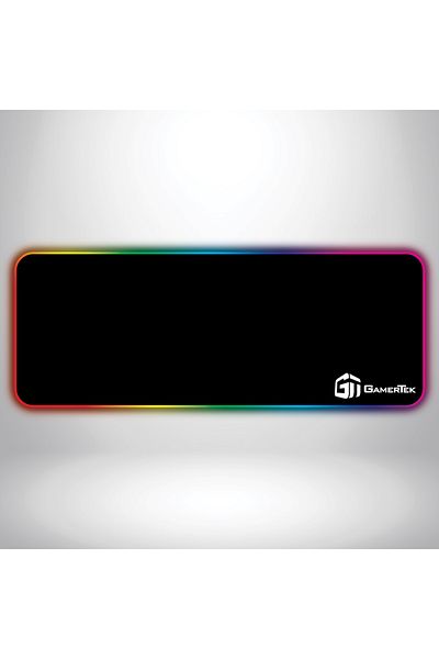 Gamertek سجادة مكتب RGB سوداء منتصف الليل (80 × 30 سم)