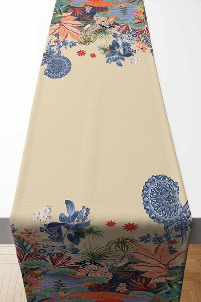 Pilloveland Runner Paradise Patterned Suede Woven 140*40 cm