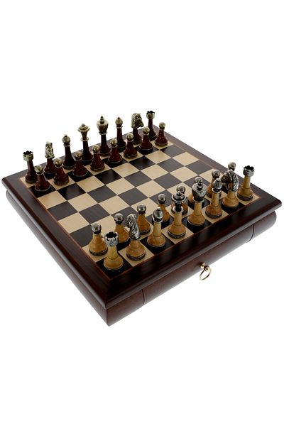 GiftExpress Exclusive chess wooden box with drawer