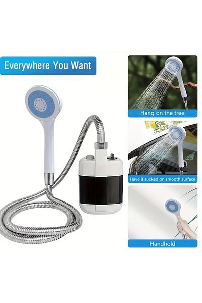Generic Portable Outdoor Shower –Camping Shower Pump with Hose & Shower Head for Travel, Hiking & beach Use
