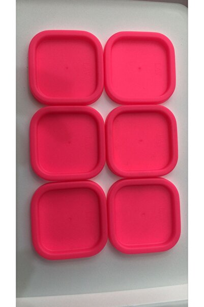LAV 6 Pcs Replacement Storage Container Lid Pink 6 L -270 Cc
