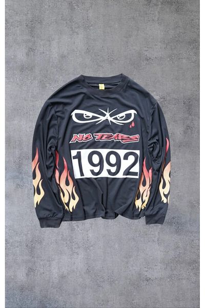 Superfly No Tears Bmx Street Long Sleeve Black Jersey Medium Black