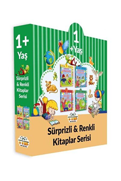 0-6 Yaş Yayınları مجموعة كتب ملونة مع مفاجأة مكونة من 4 كتب (عمر 1+) / 0 6 أع...