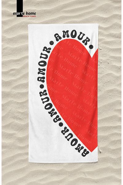 Marte Home Amour Printed Beach Towel