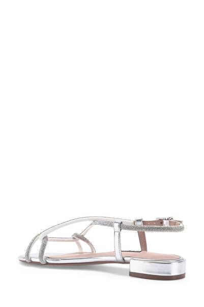 Nine West Nayeme 3Fx Silver Women's Flat Sandals