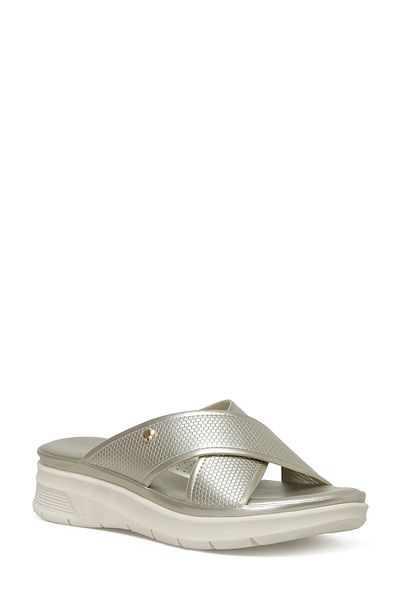 Nine West Neymas 3Fx Gold Women's Wedge Heel Slippers