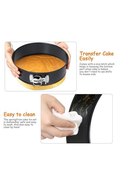 Generic Bisbell Springform Cake Pan with Quick-Release Latch, 22cm x 6.7cm, Non-stick Coating,BB2692
