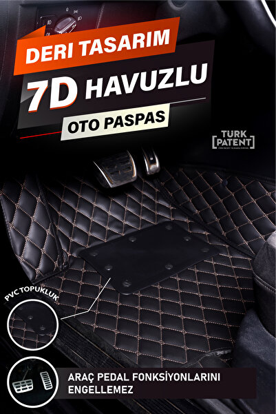 stiloto RENAULT MEGANE 1 (1999-2002) UYUMLU DERİ 7D HAVUZLU TAM SET OTO PASPA...