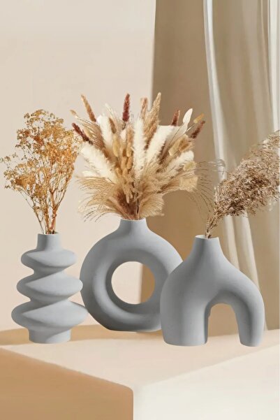 lambader İskandinav Tarzı Bohem 12 cm Vazo Pinterest Pampas Vazosu Dekoratif Salon Aksesuarı Masa Süsü