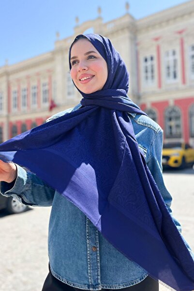 Aker Lyocell Etnik Jakar Şal - 3030300-921 - Lacivert