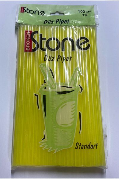 Broken Stone Straws Colored Straight 100's