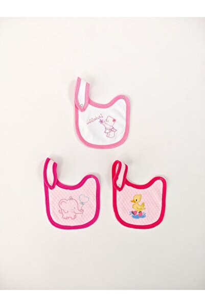 Tomuycuk 100% Cotton 3-Piece Baby Girl Bib Collar Baby Bib Double Layer Snap ...