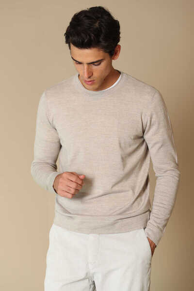 Lufian Dion Wool Men's Sweater Beige