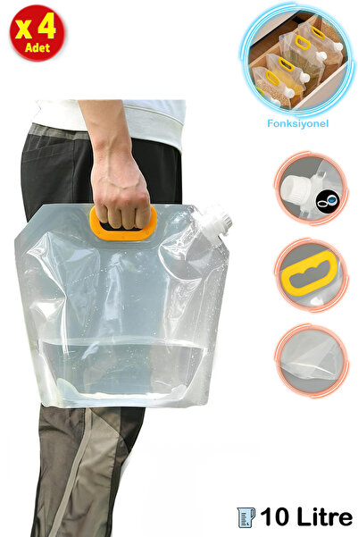 Mashotrend 4 Pieces 10 Liter Foldable Water Bag - Water Bag Picnic Bag Pulses...