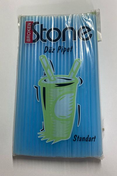 Broken Stone Straws Colored Straight 100's