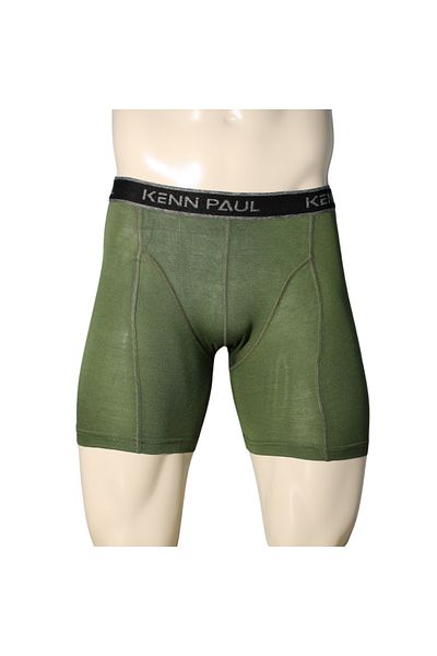 Kennpaul Bamboo Long Leg Sports Boxers - Khaki, Breathable, Comfortable