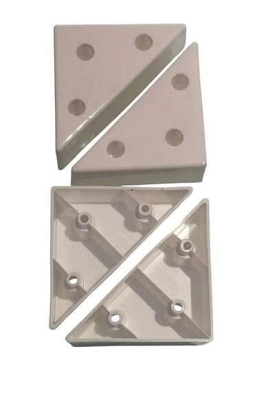 Adilon Triangle, pyramid Furniture leg 3 cm White 4 Pieces
