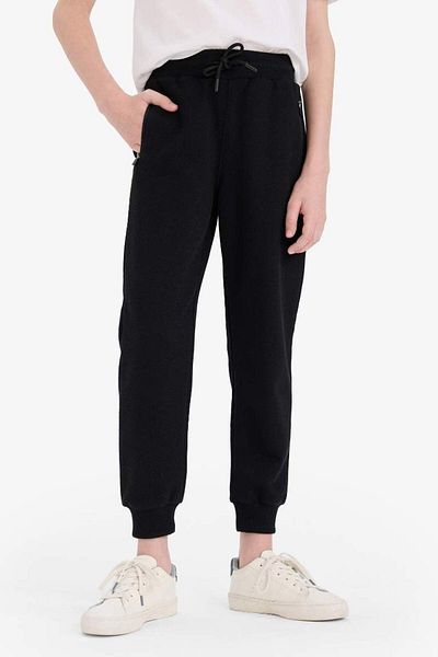 DeFacto New Season Boy's Basic Plain Pique Sweatpants with Elastic Waist