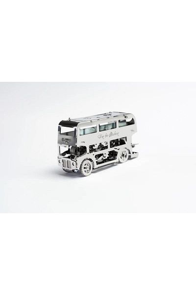 Time for Machine 3D Mechanical Puzzle Kit, Metal, TimeForMachine, Cute Double Decker Model, 79 pieces