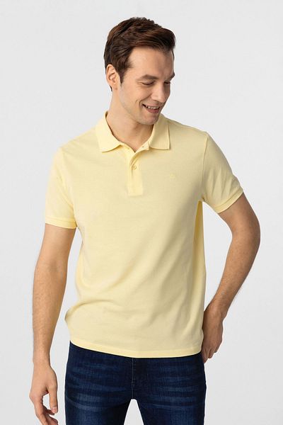 SÜVARİ Μπλουζάκι Polo Collar από βαμβακερό ύφασμα Cavalry Slim Fit