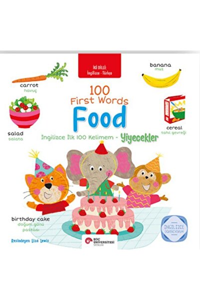 Koç Üniversitesi Yayınları İngilizce ilk 100 Kelimem Yiyecekler (İki Dilli Tü...