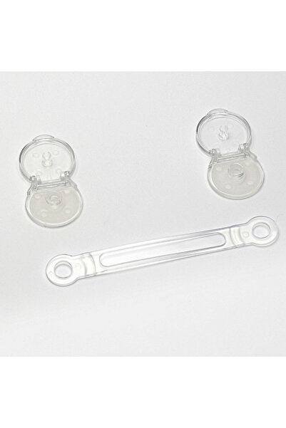 Empria Set 8 sigurante flexibile cu incuietoare dubla, silicon transparent, 15.5x3.5x1 cm. protectii bebe