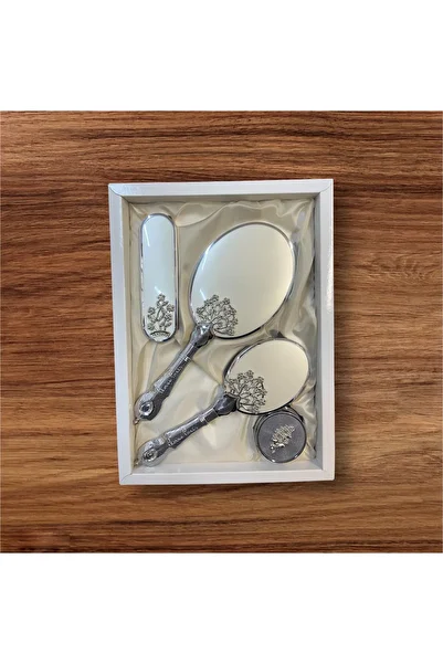 AMOR Mirror Comb Set Ecru (Tree of Life)